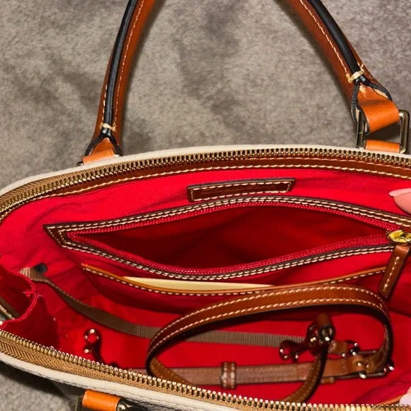 Dooney & Bourke Gray and Brown Satchel - Picture 4 of 5